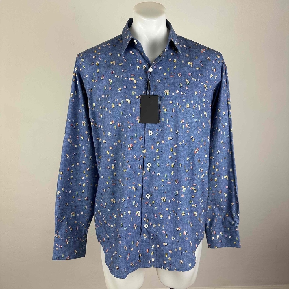NWT Bugatchi Linen Beach Day Size M